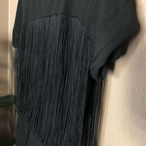 Ella Moss Black Fringe Tassel Top - Picture 2 of 5